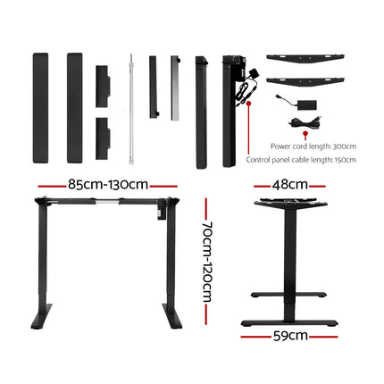 Artiss Standing Desk Motorised Black 140CM.