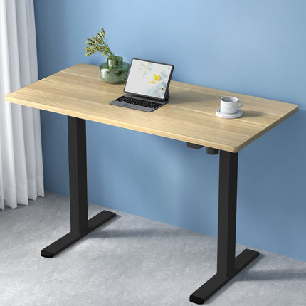 Artiss Standing Desk Motorised White Oak 140CM.