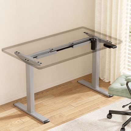 Artiss Electric Standing Desk Frame Only Height Adjustable 70KG Load Grey.