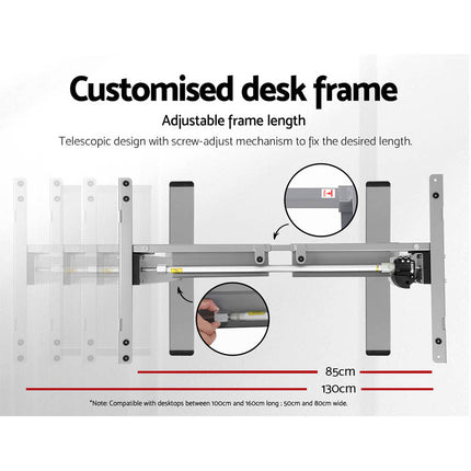 Artiss Standing Desk Motorised 120CM Black.