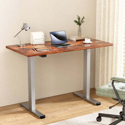 Artiss Standing Desk Motorised 140CM Rustic Brown.