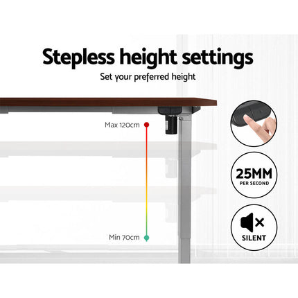 Artiss Standing Desk Motorised 120CM Walnut.