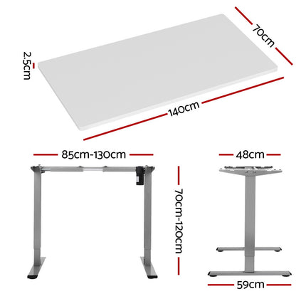 Artiss Standing Desk Motorised 140CM White.