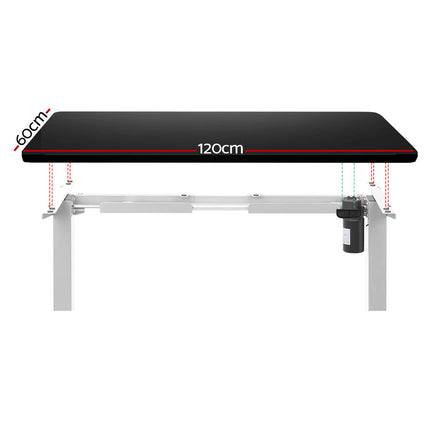 Artiss Standing Desk Motorised Sit Stand Desks Black 120CM.