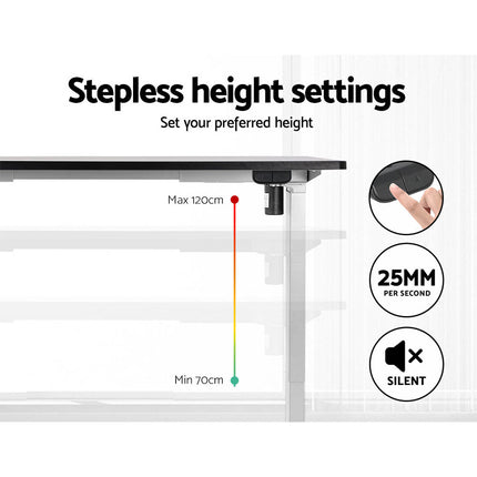 Artiss Standing Desk Motorised Sit Stand Desks Black 120CM.