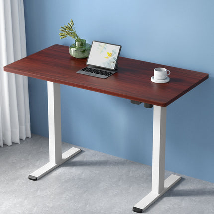 Artiss Standing Desk Motorised Sit Stand Desks Walnut 120CM.
