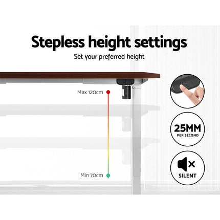 Artiss Standing Desk Motorised Sit Stand Desks White Oak 140CM.