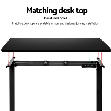 Artiss Standing Desk Frame Only Dual Motor Motorised Black.