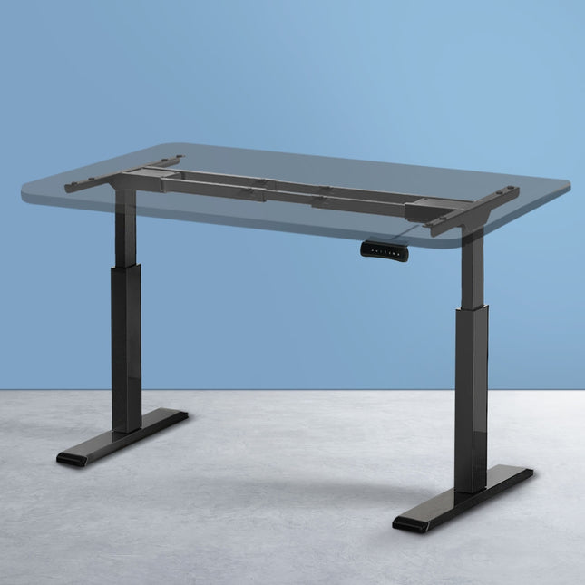 Artiss Standing Desk Frame Only Dual Motor Motorised Black.