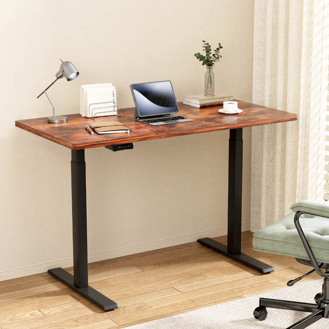 Artiss Standing Desk Motorised Dual Motor Rustic Brwon 140CM.
