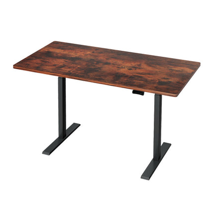 Artiss Standing Desk Motorised Dual Motor Rustic Brwon 140CM.