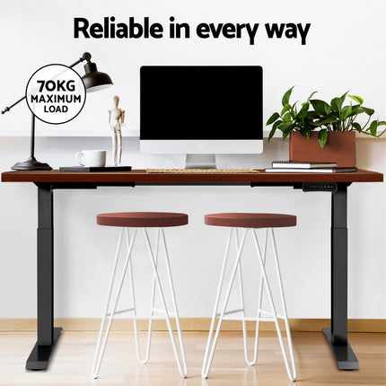 Artiss Standing Desk Motorised Dual Motor Walnut 140CM.