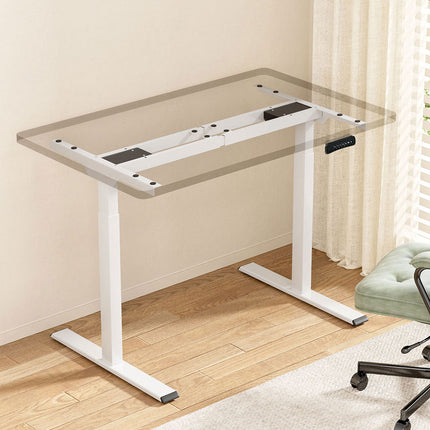 Artiss Standing Desk Frame Only Dual Motor Motorised White.