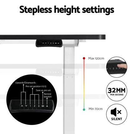Artiss Standing Desk Motorised Dual Motor 120CM Black.