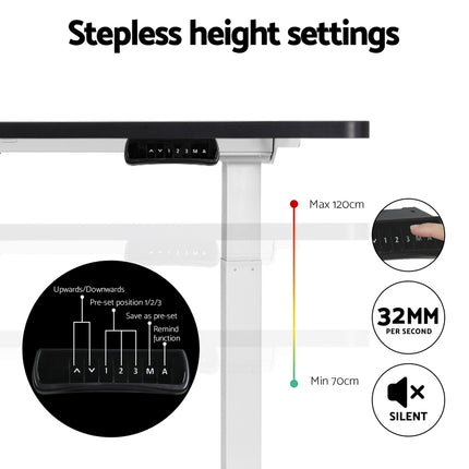 Artiss Standing Desk Motorised Dual Motor 140CM White.