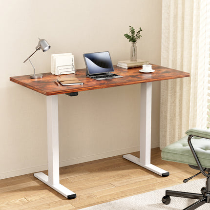 Artiss Standing Desk Motorised Dual Motor Rustic Brwon 140CM.