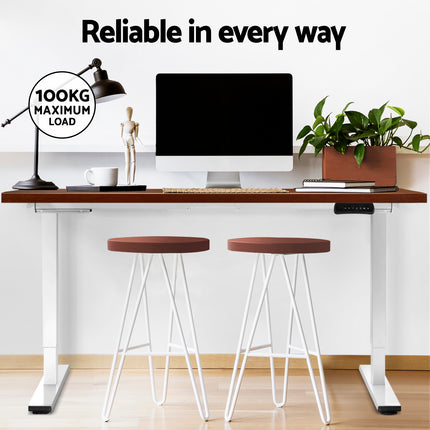 Artiss Standing Desk Motorised Dual Motor 140CM White Oak.