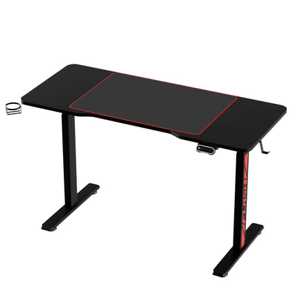 Artiss Electric Gaming Desk RGB Sit Stand Height Adjustable Table Black.