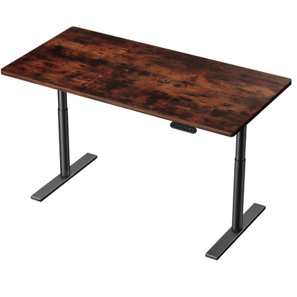 Artiss Standing Desk Motorised Electric Dual Motor Rustic Brown 140CM.
