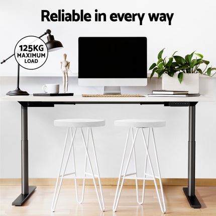 Artiss Standing Desk Motorised Electric Dual Motor White 120CM.