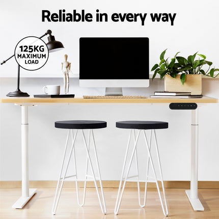 Artiss Standing Desk Motorised Electric Dual Motor 140CM White Oak.