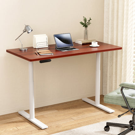 Artiss Standing Desk Motorised Electric Dual Motor 140CM White Oak.