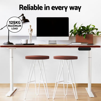 Artiss Standing Desk Motorised Electric Dual Motor 140CM White Oak.