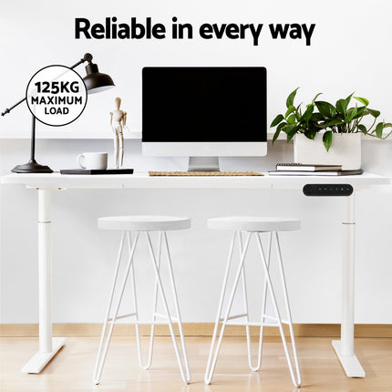 Artiss Standing Desk Motorised Electric Dual Motor 120CM White.