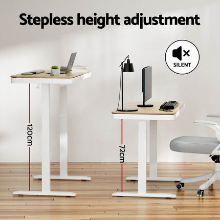 Artiss Standing Desk Motorised Electric Dual Motor Draw 120CM Oak.