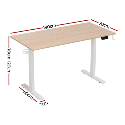 Artiss Standing Desk Sit Stand Touch Control Electric Oak 140CM.