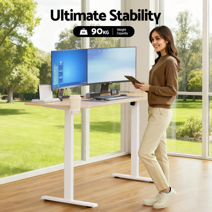 Artiss Standing Desk Sit Stand Touch Control Electric Oak 140CM.