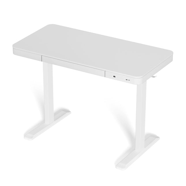 Artiss Standing Desk Motorised Electric Desks Drawer 120CM White.