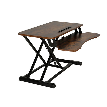 Artiss Standing Desk Riser Height Adjustable Rustic Brown 80CM.