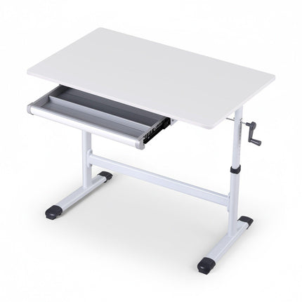 Artiss Standing Desk Height Adjustable Workstation Computer Desks Study 100CM White.