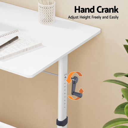 Artiss Standing Desk Height Adjustable Workstation Computer Desks Study 100CM White.