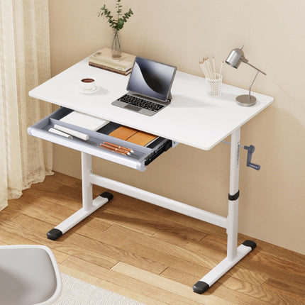 Artiss Standing Desk Height Adjustable Workstation Computer Desks Study 100CM White.