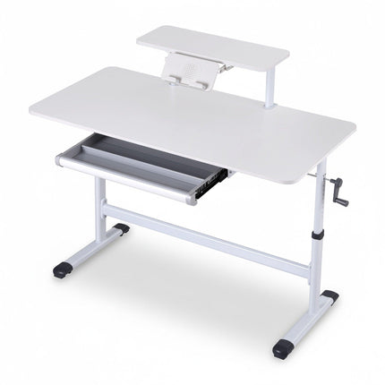 Artiss Standing Desk Height Adjustable Workstation Computer Desks Study 120CM White.