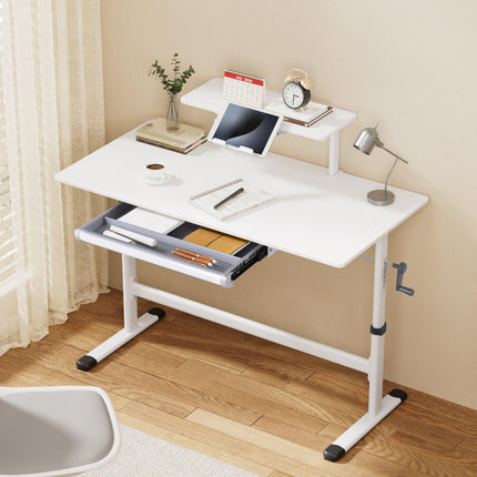 Artiss Standing Desk Height Adjustable Workstation Computer Desks Study 120CM White.