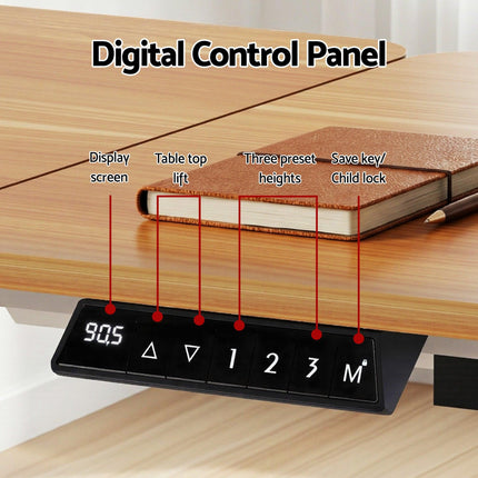Artiss Electric Standing Desk Height Adjustable Sit Stand Desk Tilting Top.