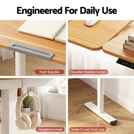 Artiss Electric Standing Desk Height Adjustable Sit Stand Desk Tilting Top.