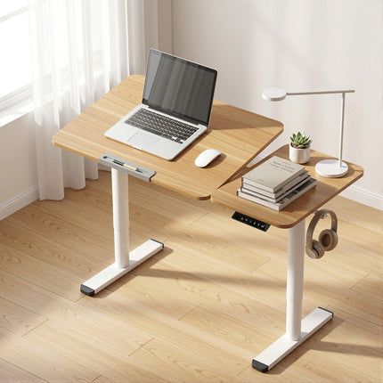 Artiss Electric Standing Desk Height Adjustable Sit Stand Desk Tilting Top.