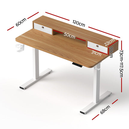 Artiss Electric Standing Desk Height Adjustable Sit Stand Desk Home Office.