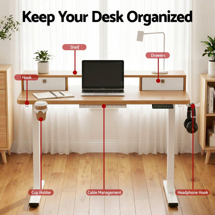 Artiss Electric Standing Desk Height Adjustable Sit Stand Desk Home Office.