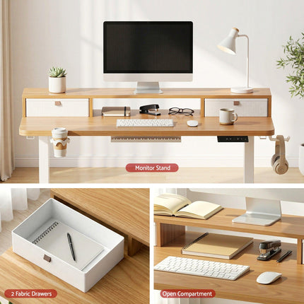 Artiss Electric Standing Desk Height Adjustable Sit Stand Desk Home Office.