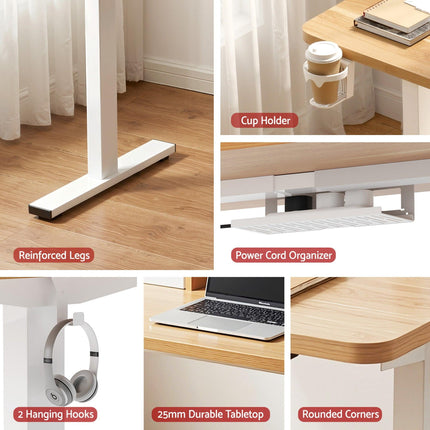 Artiss Electric Standing Desk Height Adjustable Sit Stand Desk Home Office.