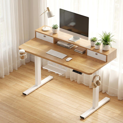 Artiss Electric Standing Desk Height Adjustable Sit Stand Desk Home Office.