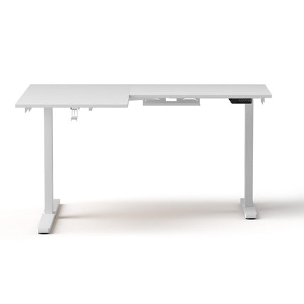 Artiss L-Shape Standing Desk Sit Stand Up Height Adjustable Electric Motorised White.
