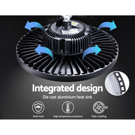 Leier LED High Bay Lights 150W UFO Industrial Workshop Warehouse Factory Lamp.