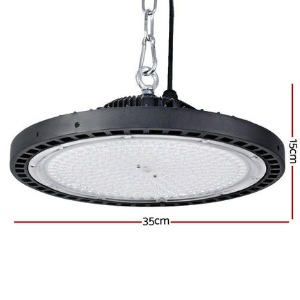 Leier LED High Bay Lights 200W UFO Industrial Workshop Warehouse Factory Lamp.