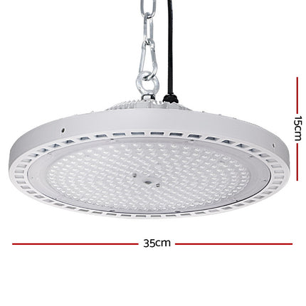 Leier LED High Bay Lights 200W UFO Industrial Shed Warehouse Factory Lamp White.
